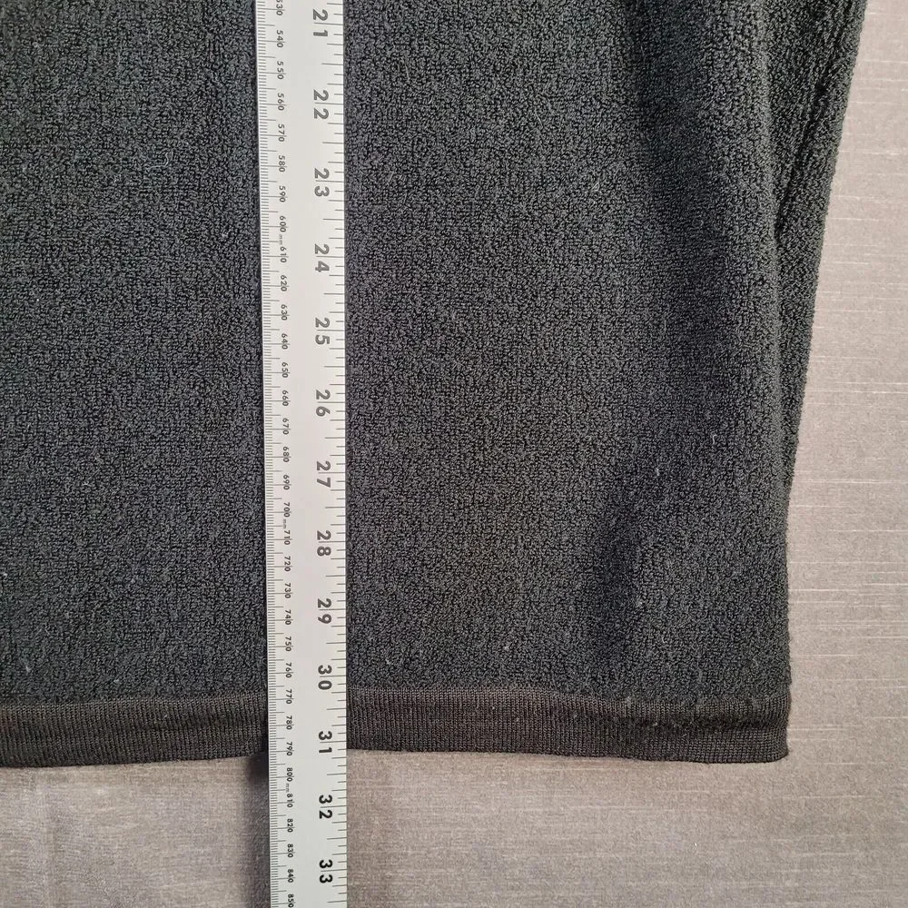 Eddie Bauer‎ Ebtek Vintage Wool Blend 1/4 Zip Mock Neck Mens Black Size Medium